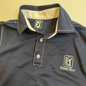 FootJoy Men's M Navy Blue TPC Deere Run Athletic Fit Golf Polo‎ Shirt
